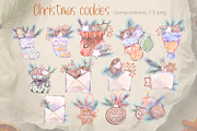 Christmas Cookies watercolor, a Food Illustration by Shabbypie (Thumbnail 3 of 12)