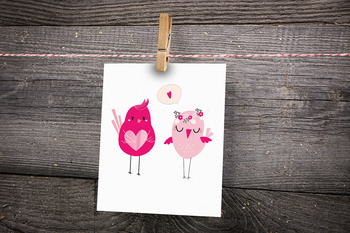 LOVE BIRD Valentine collection, a Decorative Illustration by MooBeer (Photo 2 of 8)