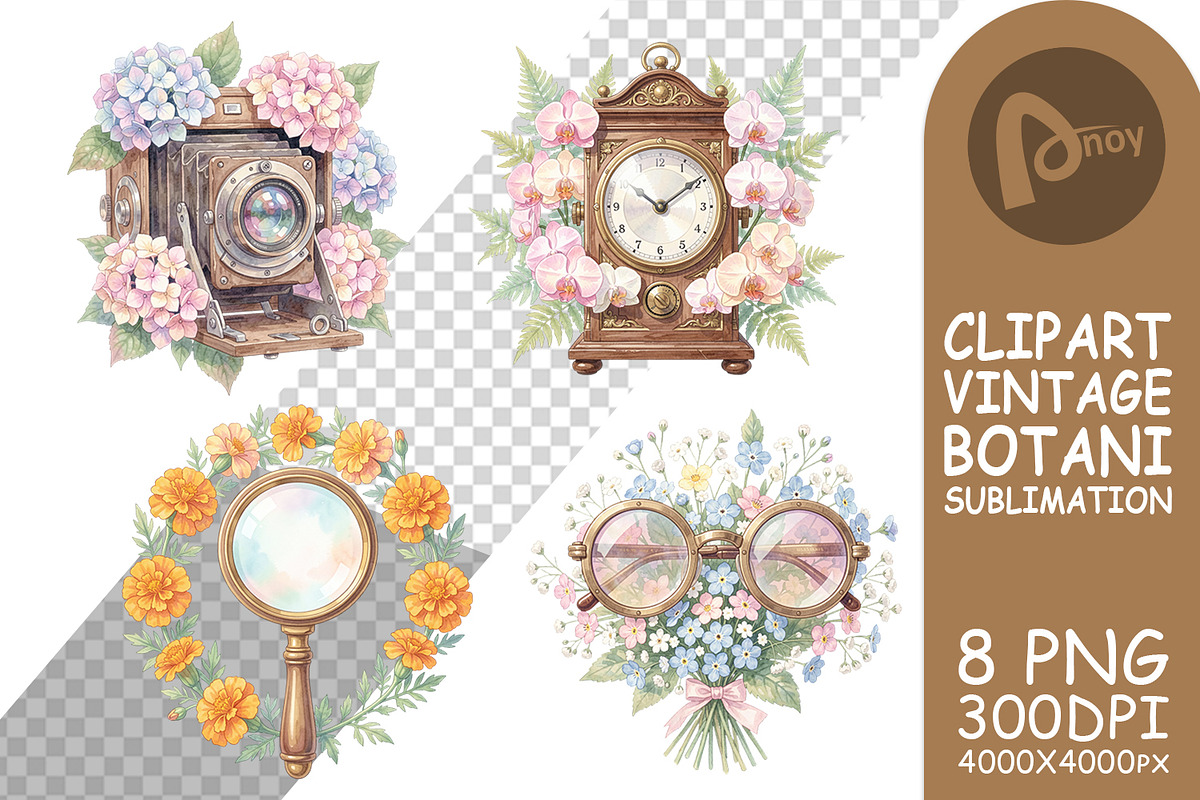 Vintage Mechanical Floral, a Decorative Illustration by Artnoy (Photo 9 of 18)