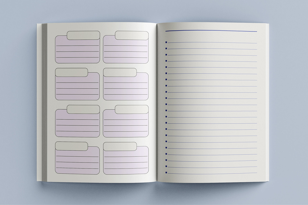 50 Lined Paper Notebook Bundle, a Templates & Theme by Book2bees (Photo 4 of 4)