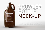 Growler Beer Bottle Mock-Up, a Household Mockup by TSOBG (Thumbnail 1 of 33)