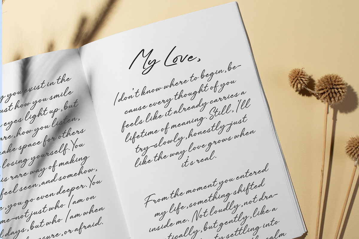 Flowers the Breeze Handwritten Font, a Script Font by Letterena Studios Script (Photo 5 of 20)
