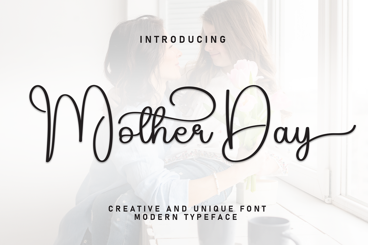 Mother Day | Script Font, a Handwritten Font by Scratchones (Photo 1 of 9)