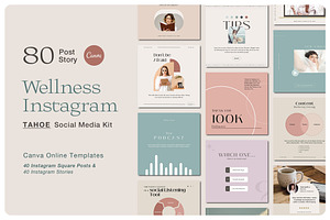 TAHOE Wellness Instagram Kit | CANVA