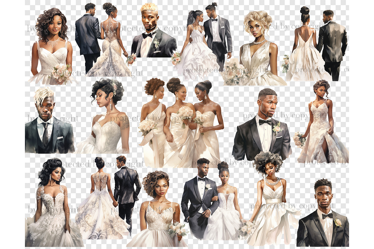Just Married Clipart, a Person Illustration by GlamArtZhanna (Photo 5 of 5)