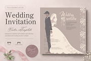 Wedding Invitation Vector Template, an Invitation Template by Elena Naumchenkova (Thumbnail 1 of 3)