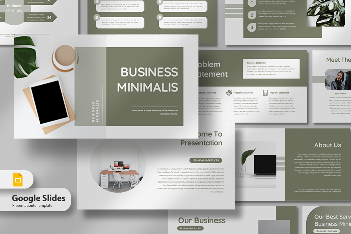 Business Minimalist - Google Slides, a Presentation Template by QR Design Studio (Photo 1 of 3)