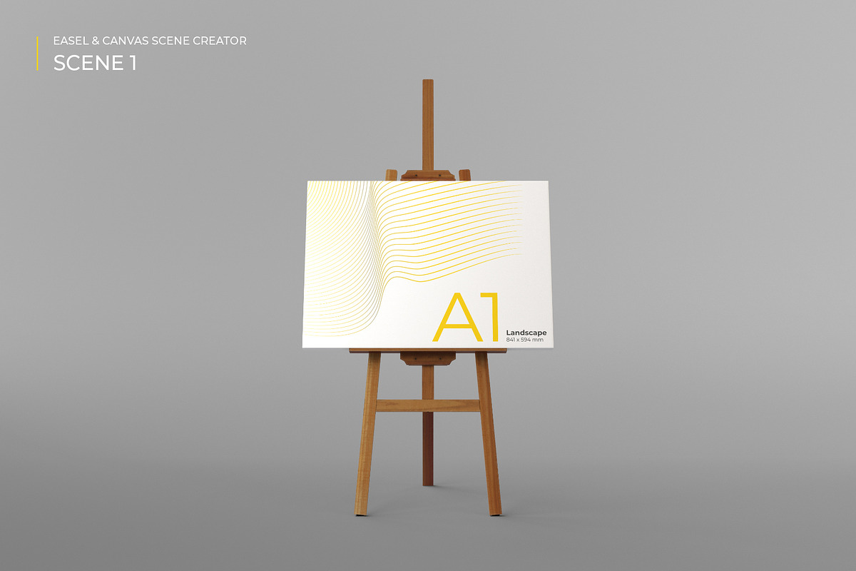 Easel & Canvas Scene Creator, a Product Mockup by KIPET (Photo 3 of 18)