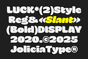 Luck | Groovy Bold Display Font, a Sans Serif Font by Jolicia Type (Thumbnail 5 of 15)