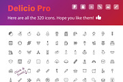 Delicio Pro - Food icons, an Outline Icon by Amogh Design (Thumbnail 7 of 11)
