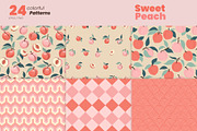 Sweet Peach – Fruit & Pattern Set, a Pattern Graphic by moja doodle (Thumbnail 4 of 6)