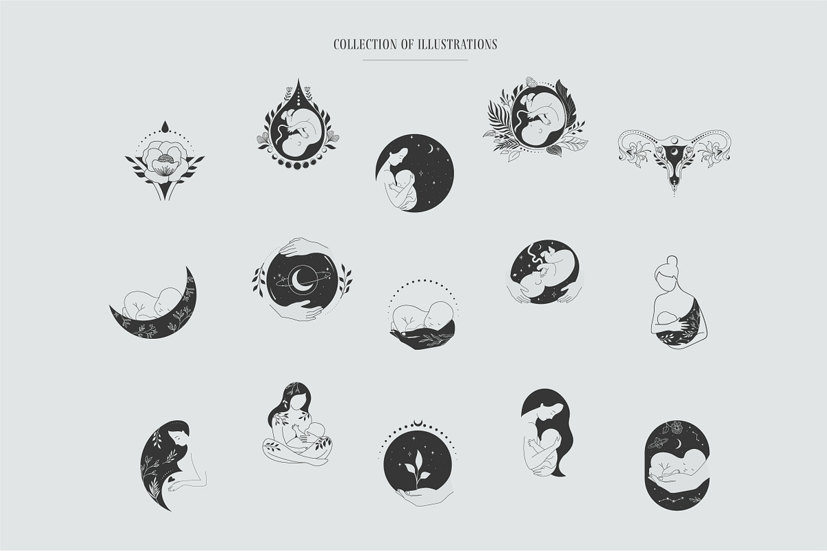 Birth story - collection of logos, a Branding & Logo Template by Marish (Photo 10 of 12)