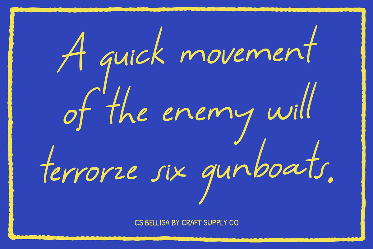 CS Bellisa–Friendly Handwritten Font, a Handwritten Font by Craft Supply Co. (Photo 3 of 8)