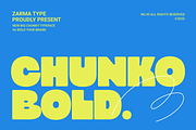 Chunko Bold - Sans Serif Font, a Sans Serif Font by Zarma Type (Thumbnail 1 of 13)