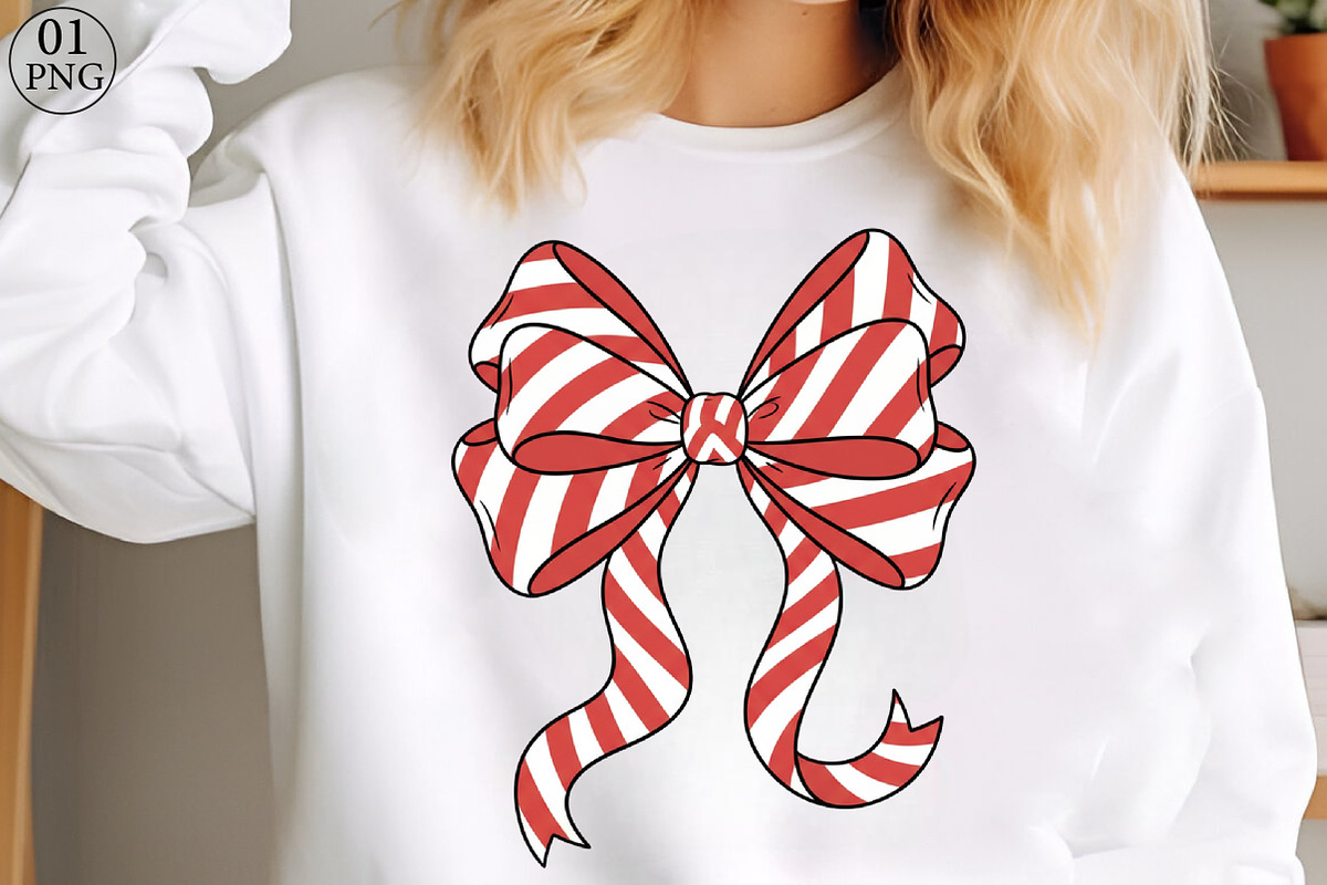Christmas Coquette Bow PNG, an Illustration by Libby Wishes (Photo 1 of 8)