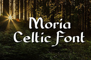 Celtic Script Font 'Moria', a Font by FontMasons (Thumbnail 1 of 3)