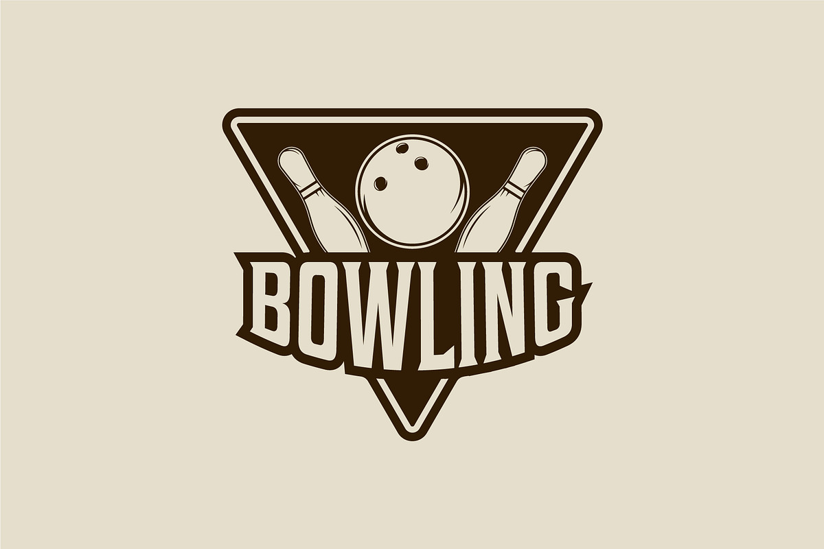bowling sport emblem logo vintage, a Branding & Logo Template by zyxroun shop