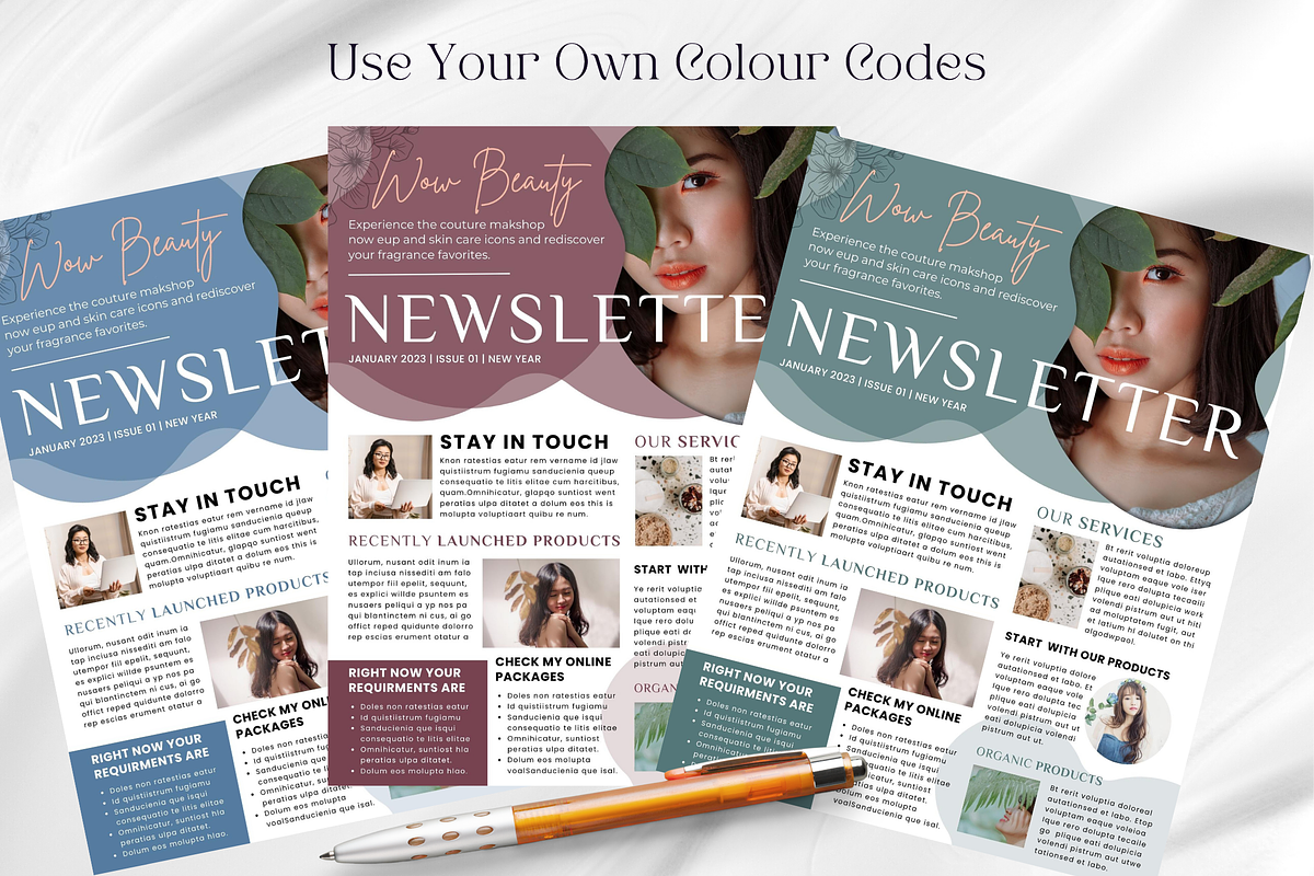 Skincare Canva Newsletter Template, an Email Template by PixelCraft (Photo 5 of 16)