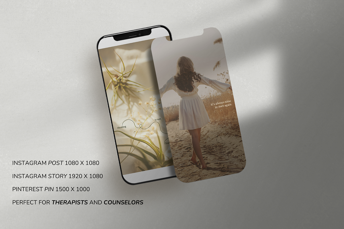 Mental Health Templates Canva Bundle, a Social Media Template by Soul & Maeum Store (Photo 3 of 7)