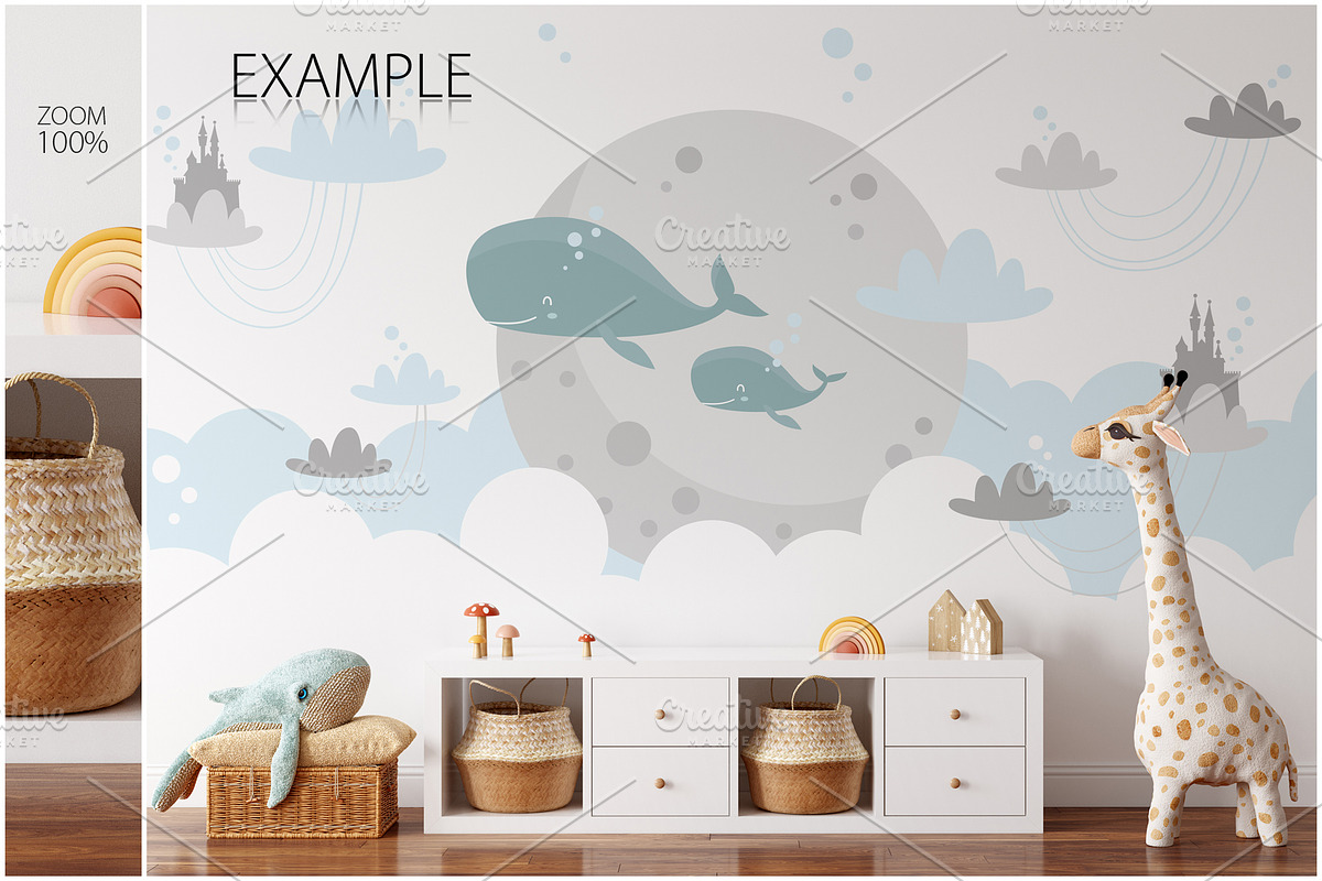 Kids Frames & Wall Mockup Bundle - 6, a Print Template by Yuri-U (Photo 8 of 28)