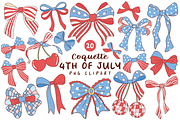 Coquette 4th of July PNG Clipart, a Seasonal Illustration by LemonDesign (Thumbnail 1 of 3)