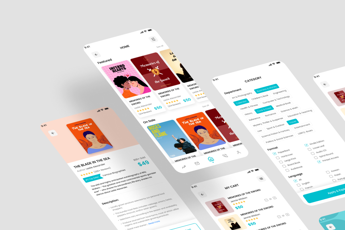 Book Store UI Kit, an UI Kit Template by iDoodle Studio (Photo 3 of 4)