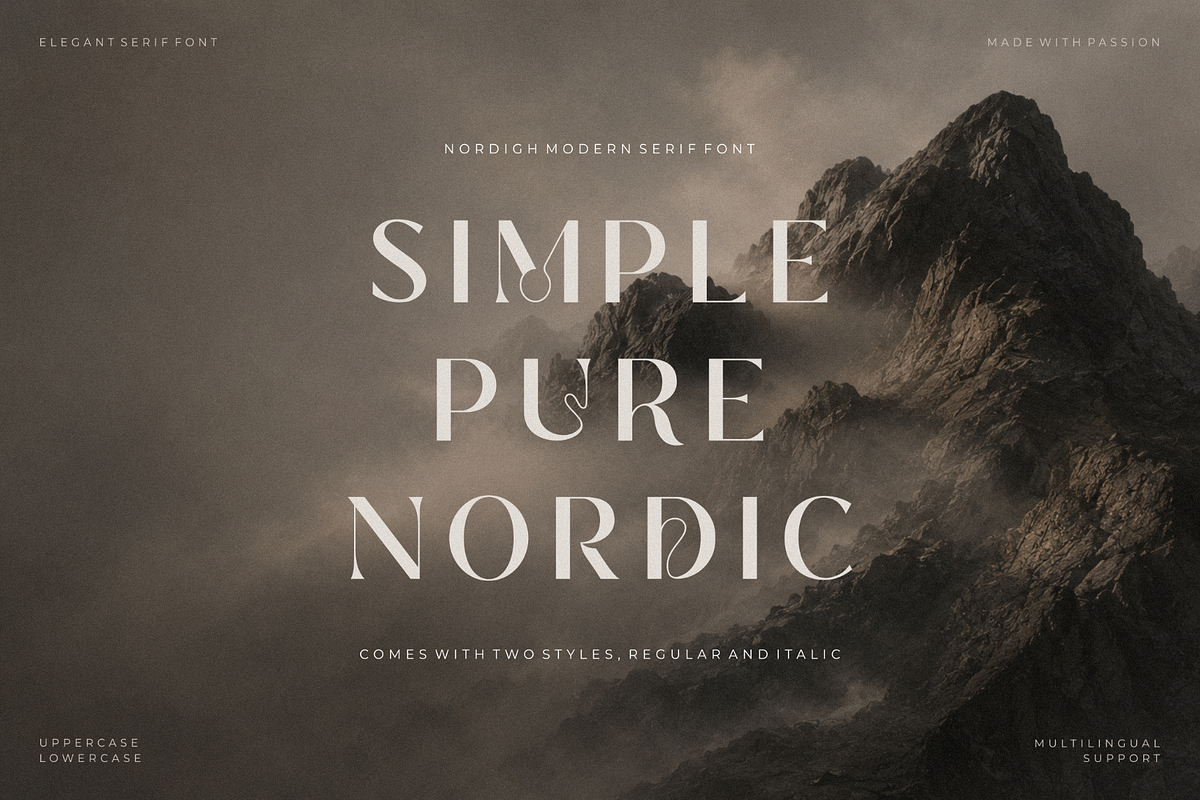 Nordigh - Serif Display Font, a Serif Font by figuree studio (Photo 2 of 10)
