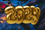 Party - 3D Gold Balloon Letters, a Graphic by saintricchi (Thumbnail 3 of 7)