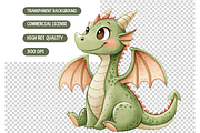 Watercolor Fantasy Baby Dragons Set, an Illustration by TatiMockup (Thumbnail 7 of 7)