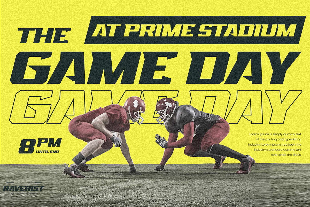 RAVERIST - Modern Sport Display Font, a Sans Serif Font by Gassstype (Photo 7 of 8)