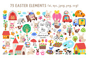 Easter village clipart and designs, a Seasonal Illustration by Lexi Claus (Thumbnail 2 of 8)