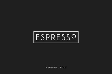 Espresso - Minimal Display Font