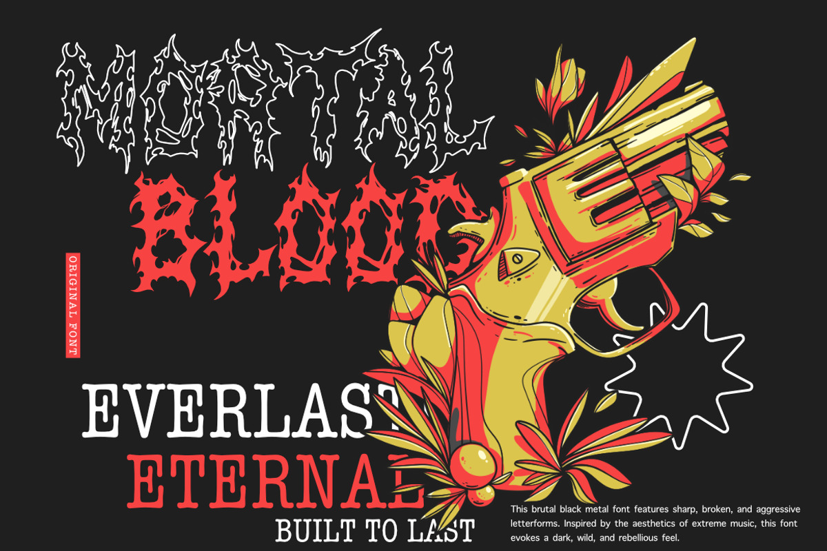 Black Domed – Brutal Metal Font, a Blackletter Font by Bayuktx (Photo 3 of 10)