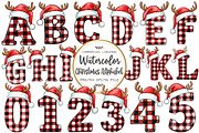 Watercolor Christmas Alphabet Clipar, an Illustration by OK Design (Thumbnail 1 of 5)