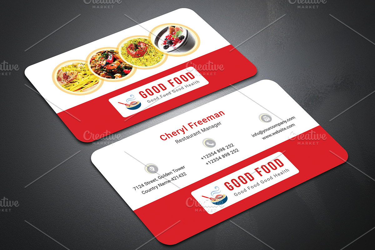 Restaurant Business Card, a Business Card Template by graphicsunday (Photo 2 of 5)