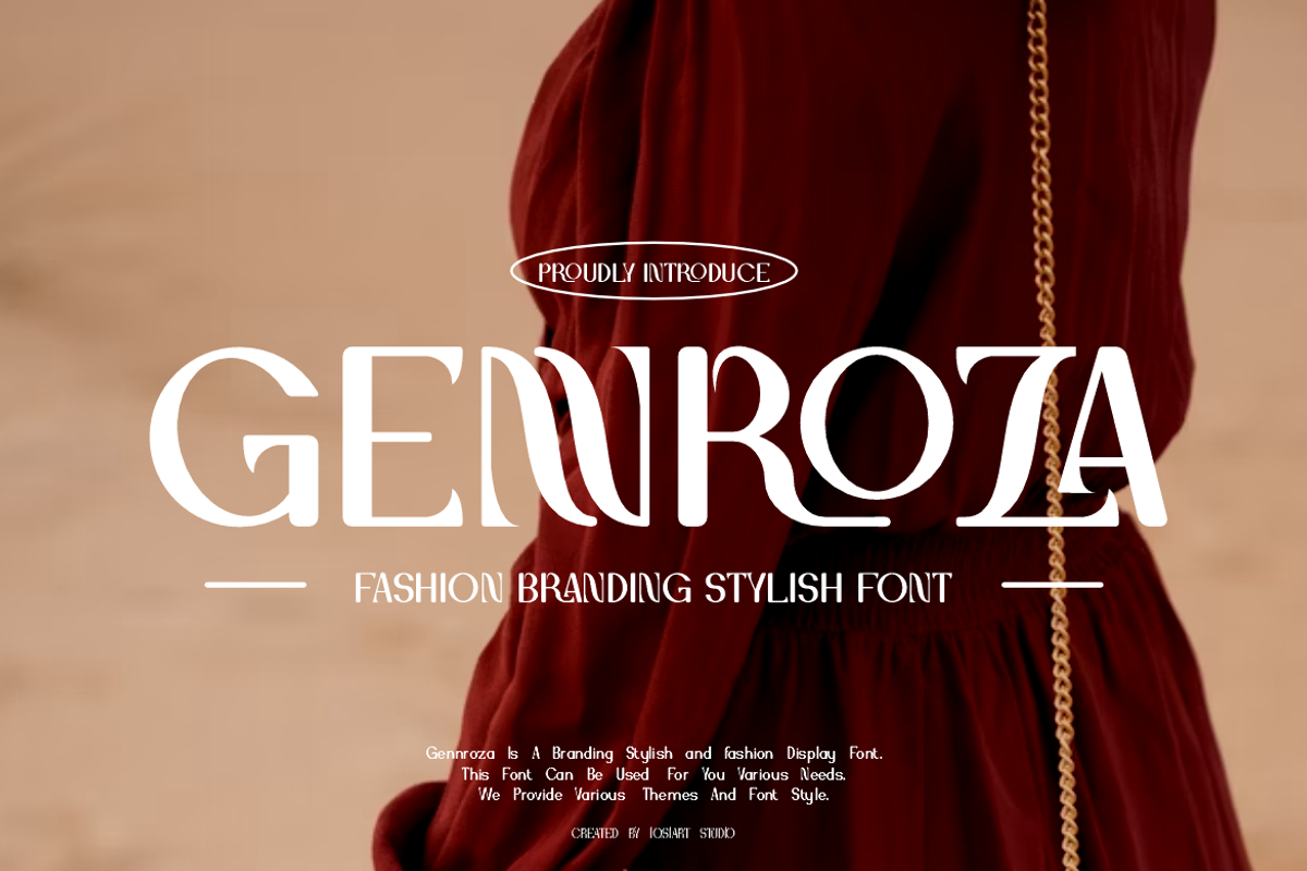 Gennroza - Branding Font, a Sans Serif Font by Iqsiart Studio (Photo 1 of 7)
