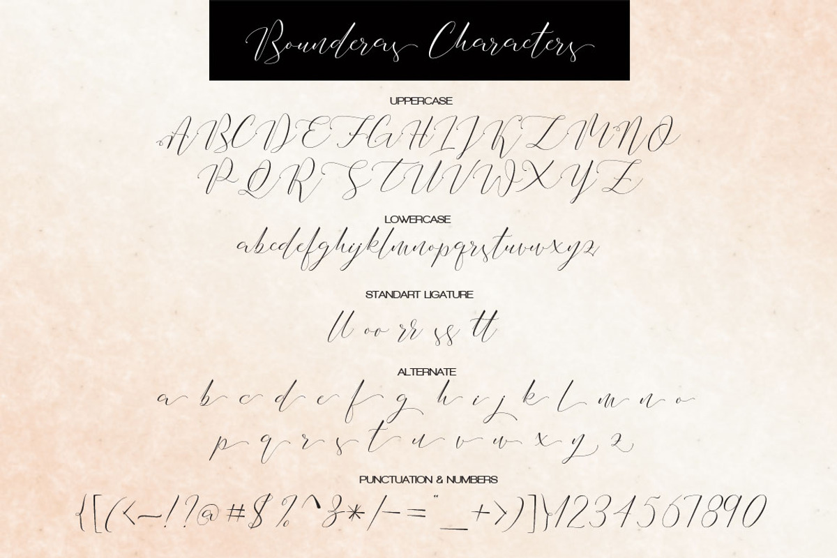 Bounderas Script, a Script Font by individuel (Photo 6 of 8)