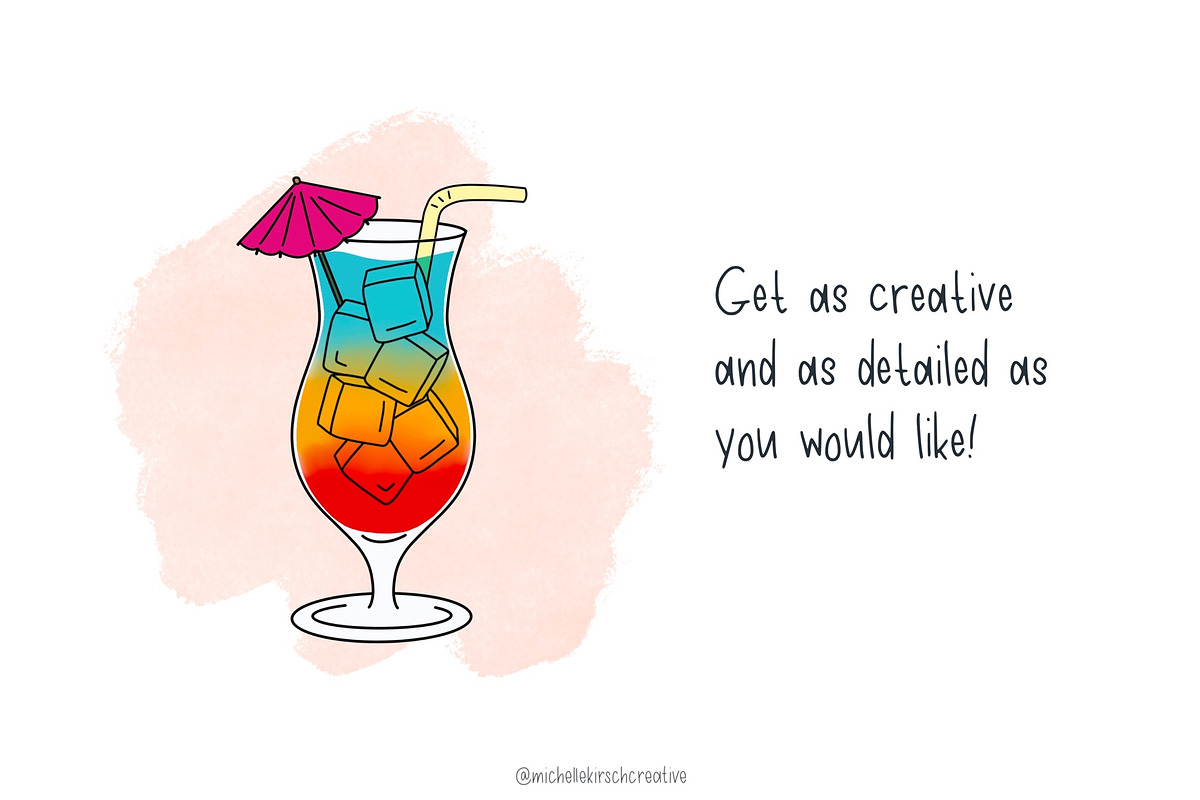 DRINKS BUNDLE Procreate Stamps, a Brush Add-On by Michelle Kirsch Creative (Photo 14 of 18)