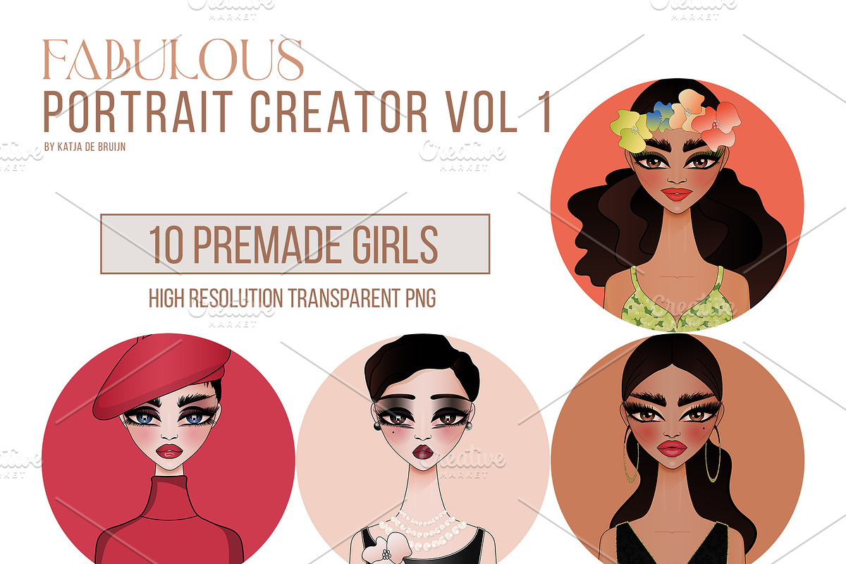Fabulous Portrait Creator Vol 1, a Person Illustration by Iconogenic (Photo 4 of 6)