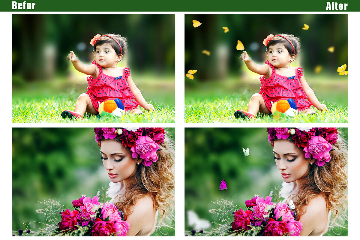 35 Butterfly Photoshop Overlays preview 7
