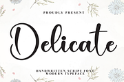 Delicate | Script Font, a Handwritten Font by Scratchones (Thumbnail 1 of 8)