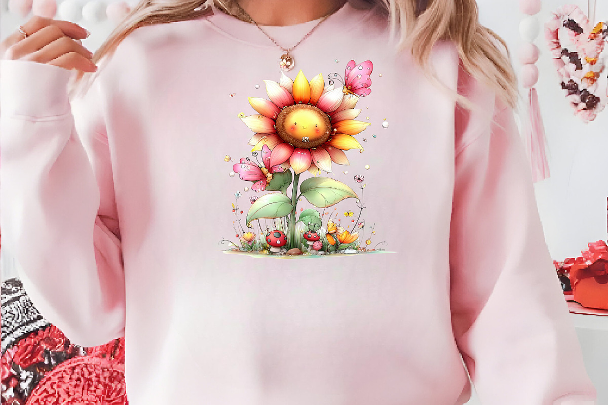 Whimsical Sunflower Summer Clipart, a Seasonal Illustration by CreationArt (Photo 5 of 5)