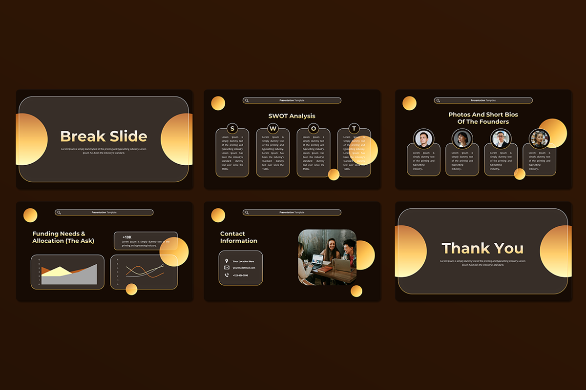 Morph Glass Pitch Deck - PowerPoint, a Presentation Template by Iqsiart Studio (Photo 3 of 3)