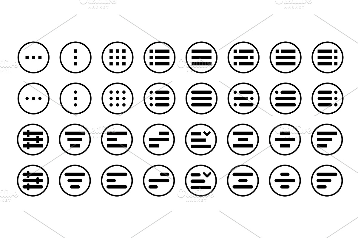 Minimal Set of Hamburger Menu, an Object Illustration by Things for designers