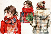 Watercolor Christmas Time Clipart, an Illustration by Libby Wishes (Thumbnail 3 of 9)