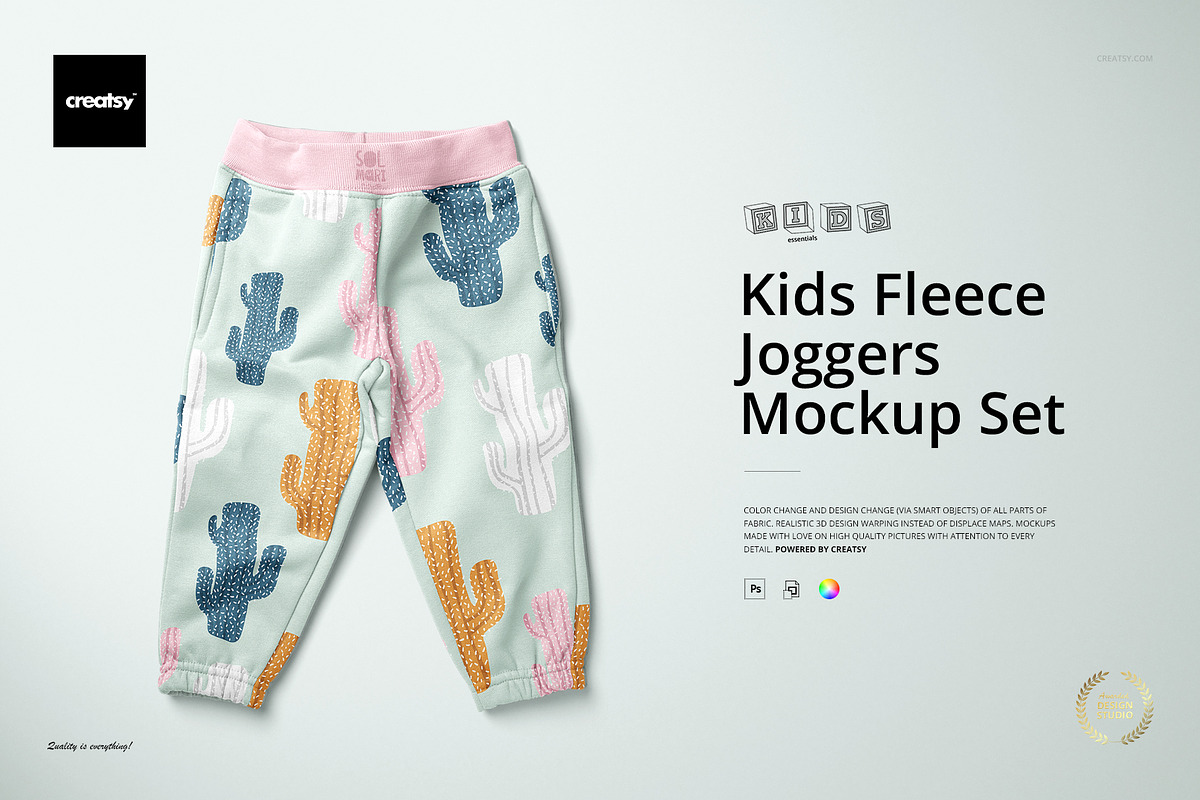 Kids Fleece Joggers Mockup Set, an Apparel Mockup by creatsy5 (Photo 1 of 7)