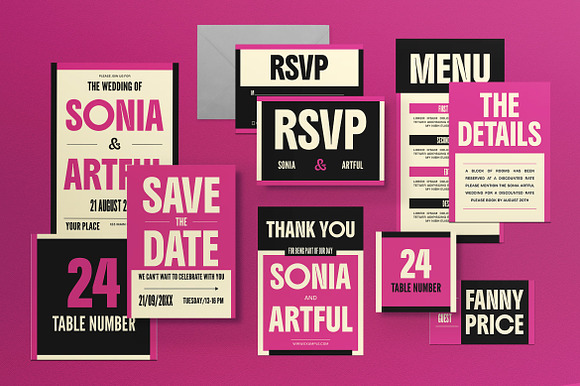 Wedding Invitation set preview 4
