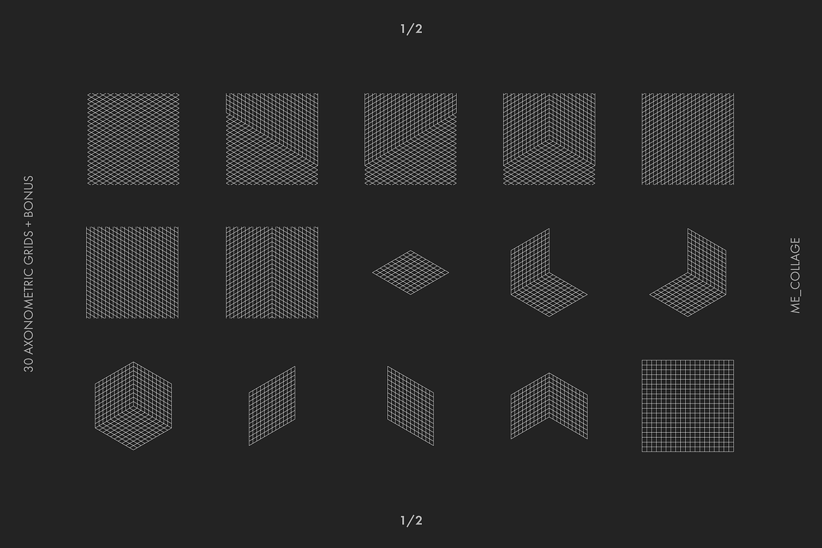 30 Vector Isometric Grids, an Object Graphic by ME_COLLAGE (Photo 8 of 11)