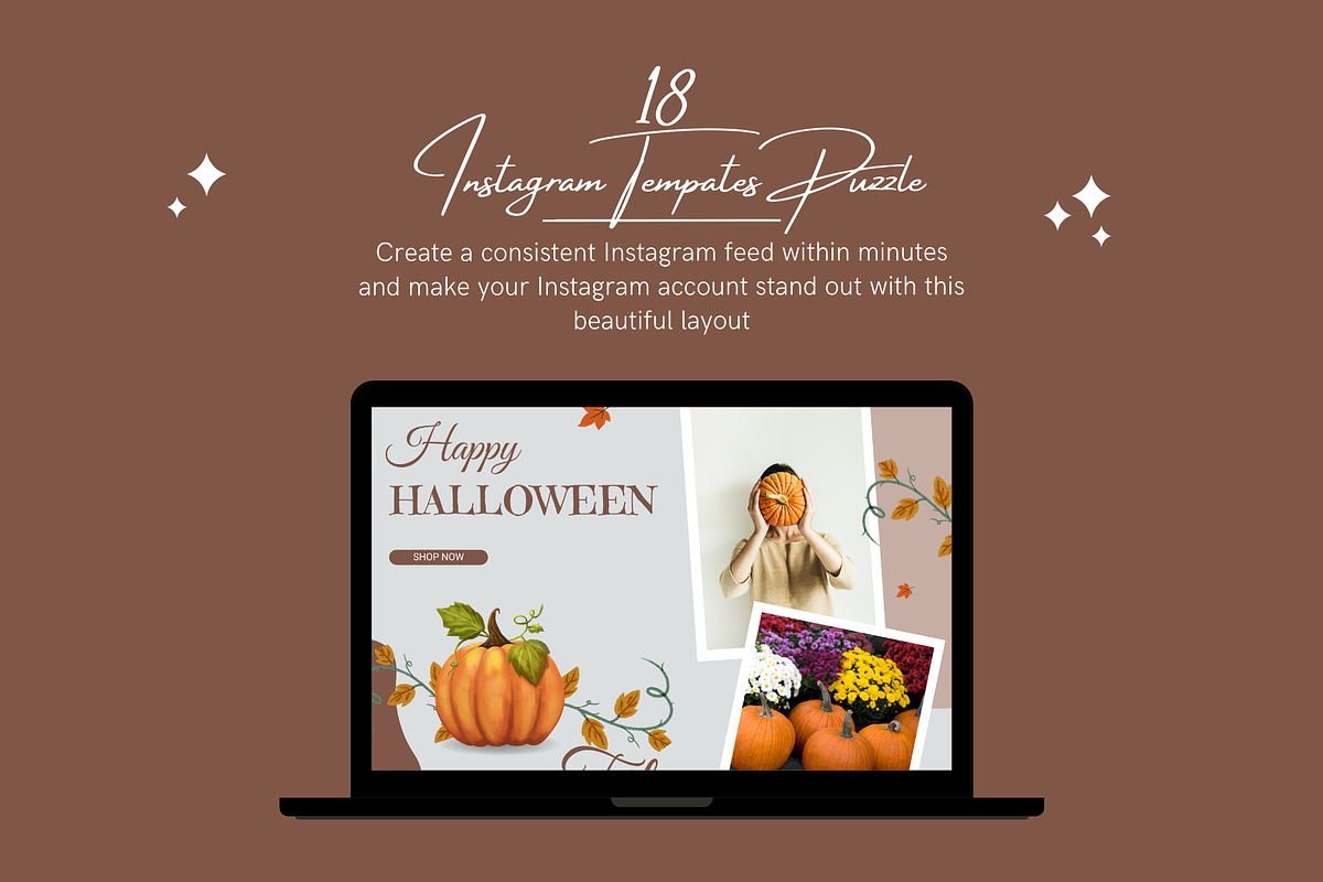 Fall-Halloween Puzzle Intagram, a Social Media Template by Meoww_Design (Photo 2 of 5)