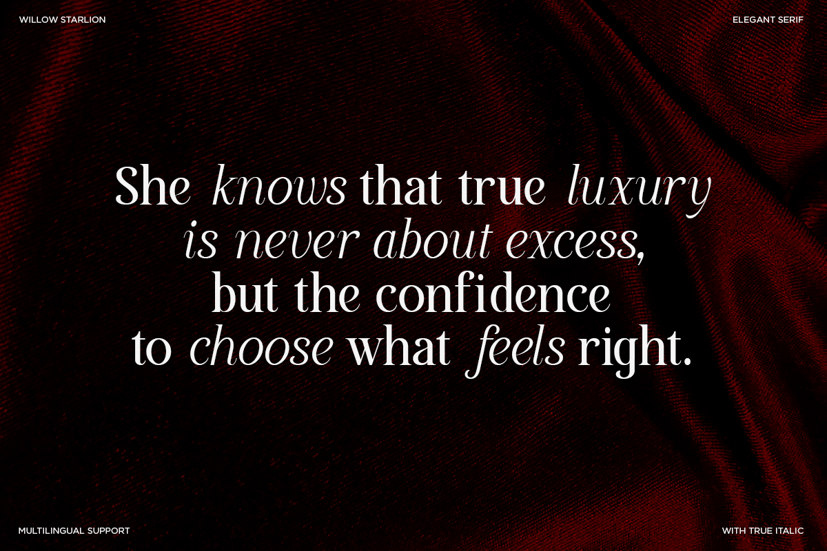 Willow Starlion - Elegant Serif Font, a Serif Font by Say Studio (Photo 3 of 10)